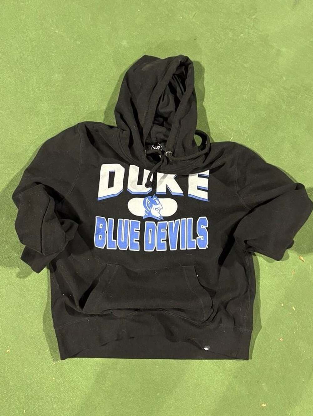 47 Brand Duke Blue Devils Hoodie Size Large Black